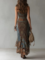 Sierra™ – One Shoulder Boho Maxi Dress