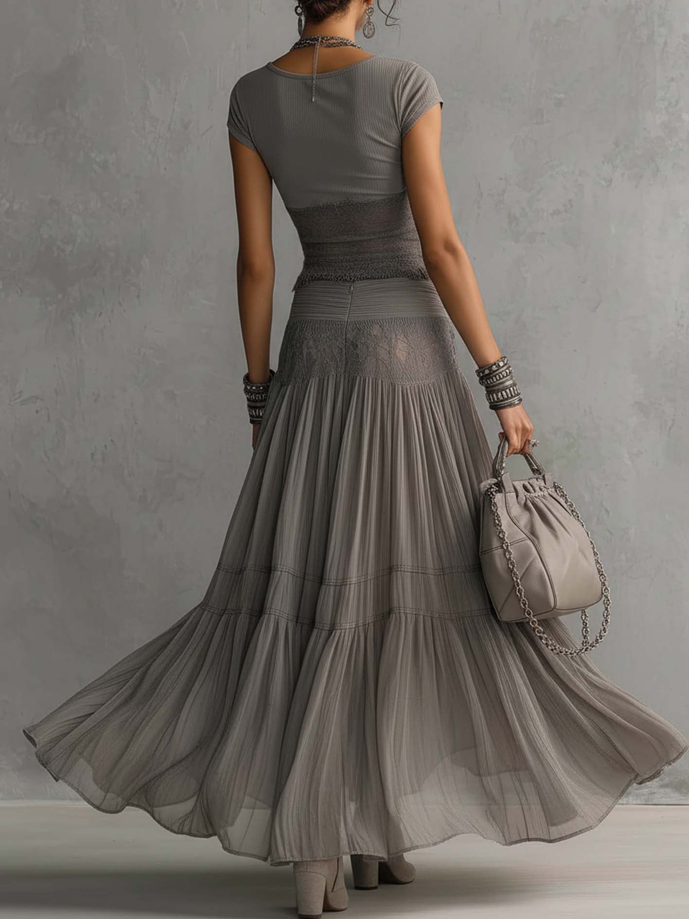 Elena Lace | Maxi Skirt Set