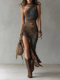 Sierra™ – One Shoulder Boho Maxi Dress