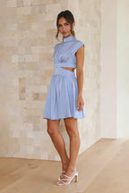 Isla High-Neck Cutout Mini Dress