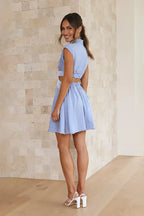 Isla High-Neck Cutout Mini Dress