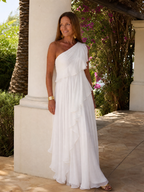 Eliana™ | One-Shoulder Chiffon Maxi Dress