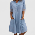 Brittany | Figure Flattering Denim Dress
