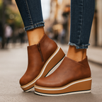 Coralie | Bottines Compensées à Zip Latéral