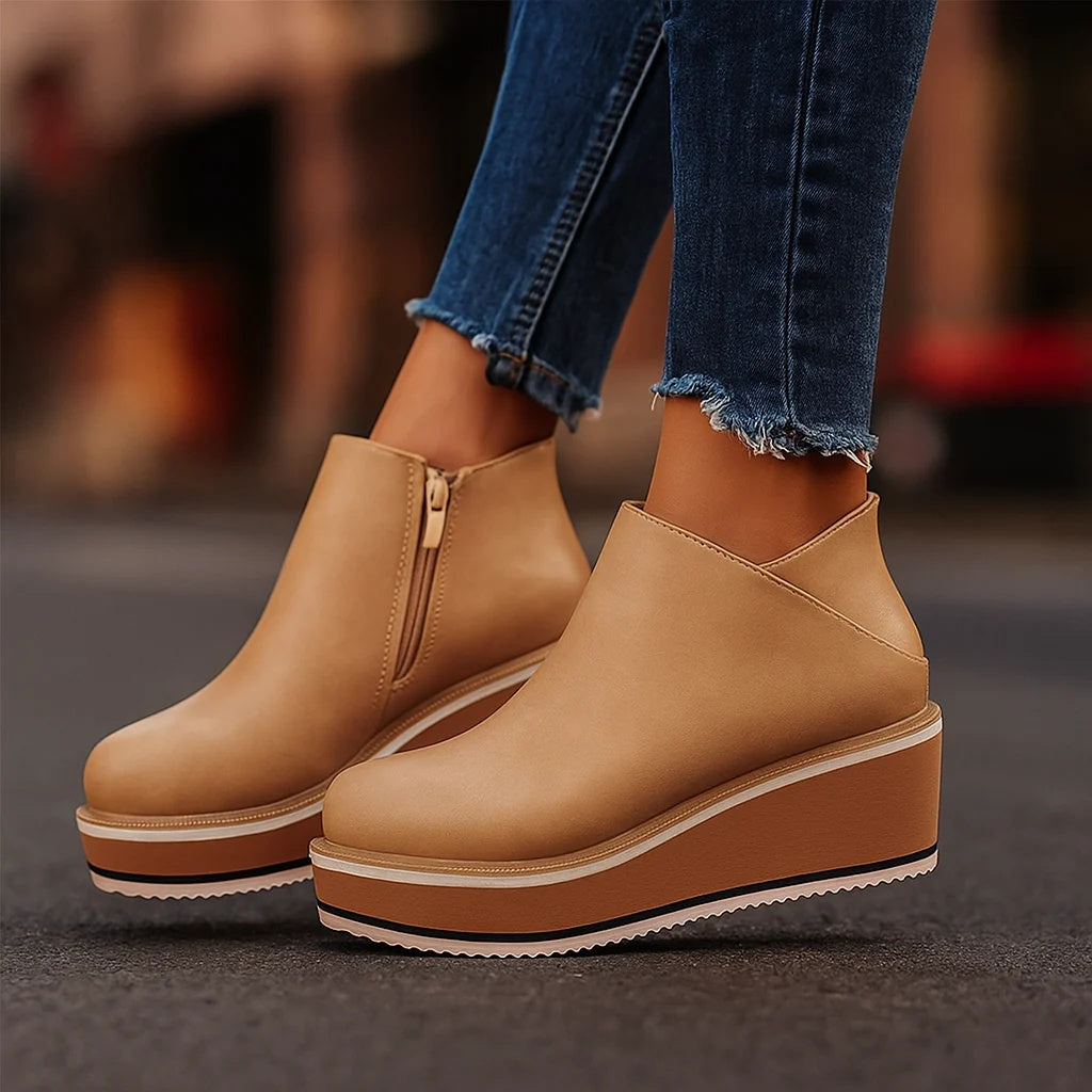 Coralie™ | Comfort Wedge Ankle Boots