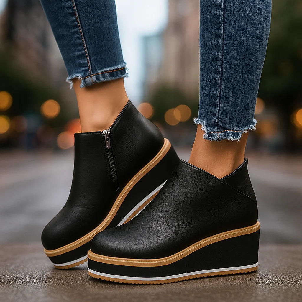 Coralie™ | Comfort Wedge Ankle Boots