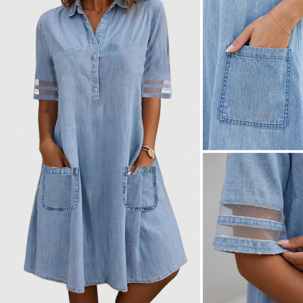 Brittany | Figure Flattering Denim Dress