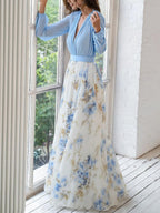 Zara | Elegant Floral Maxi Dress