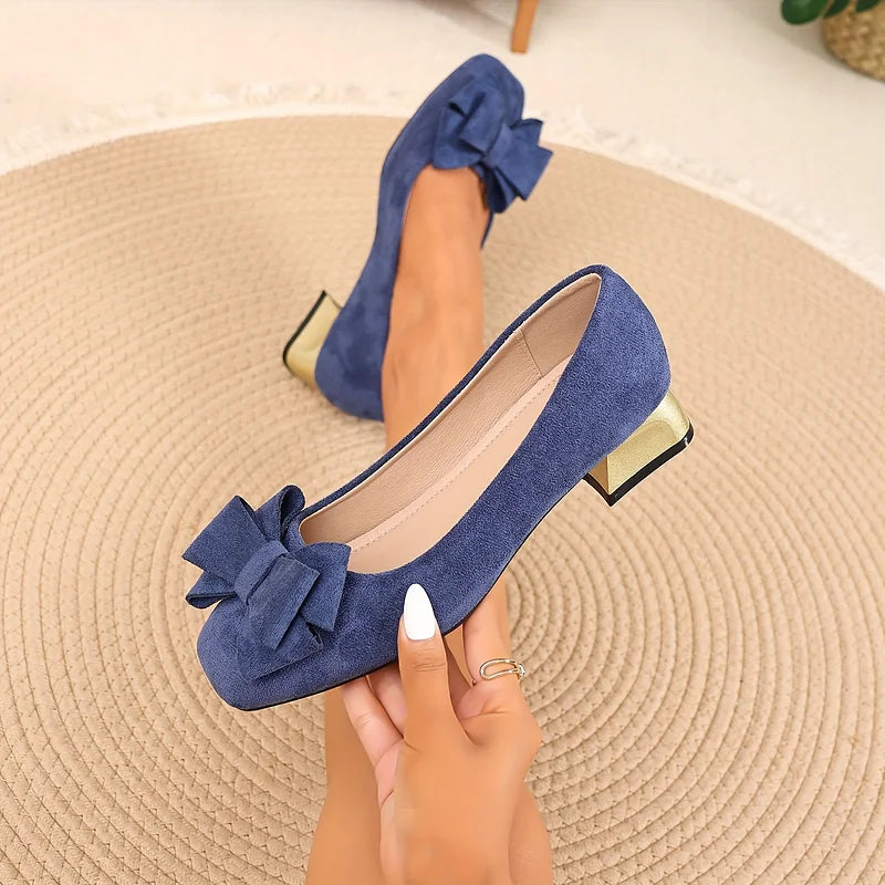 Eloria Bow Block Heel Pumps