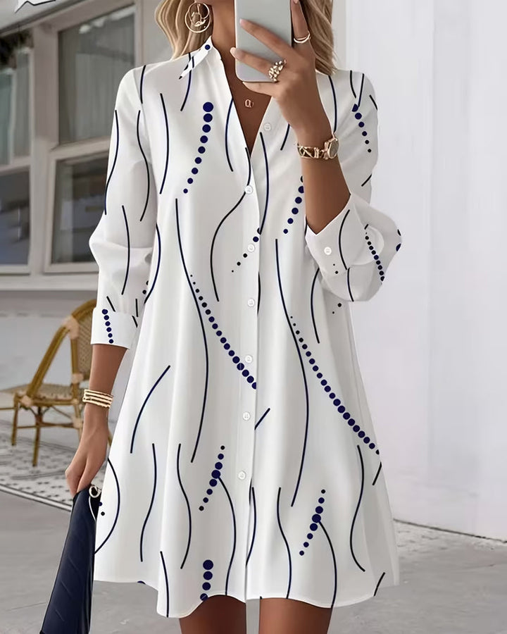 Wavy Collar Dress Shirt