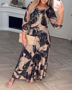 CAMILLE | PRINTED CHIFFON DRESS