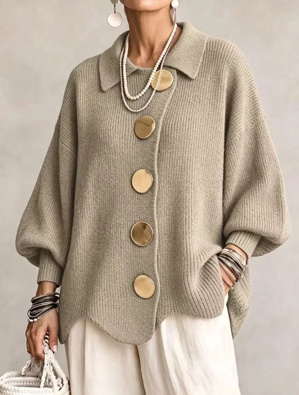 Karina™ | Oversized Collared Cardigan
