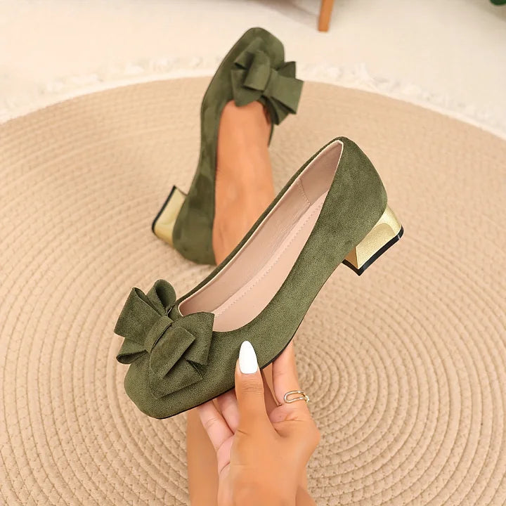 Eloria Bow Block Heel Pumps