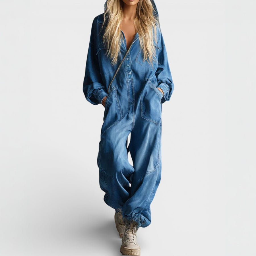 Sierra | Long-Sleeve Hoodie Jumpsuit