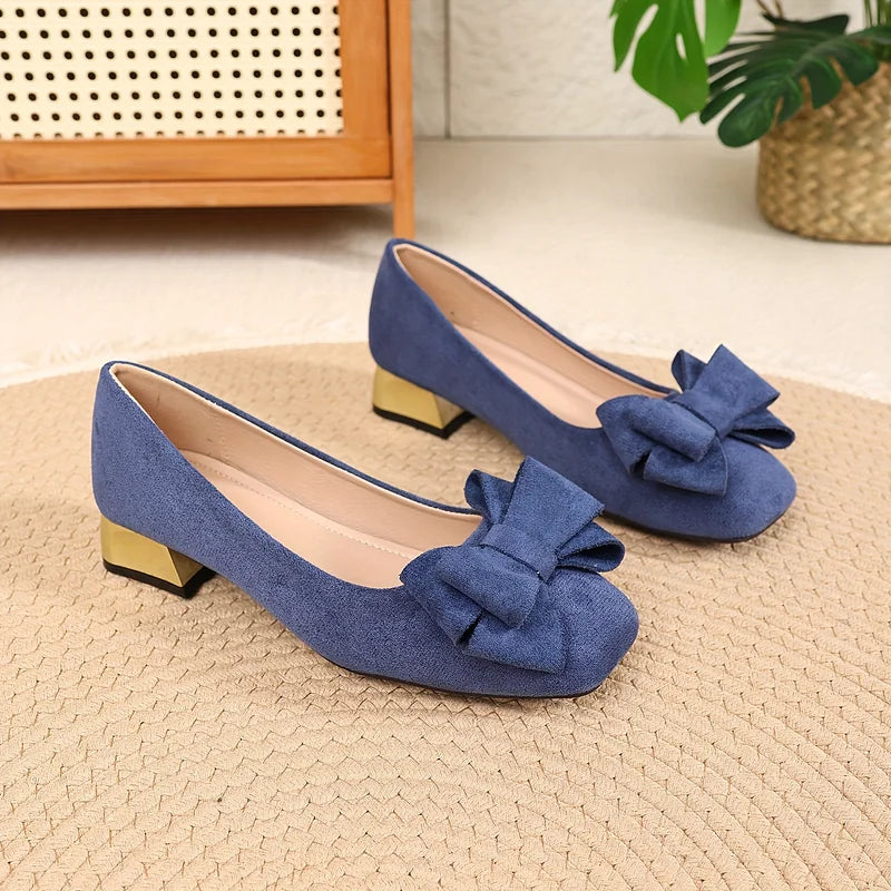 Eloria Bow Block Heel Pumps