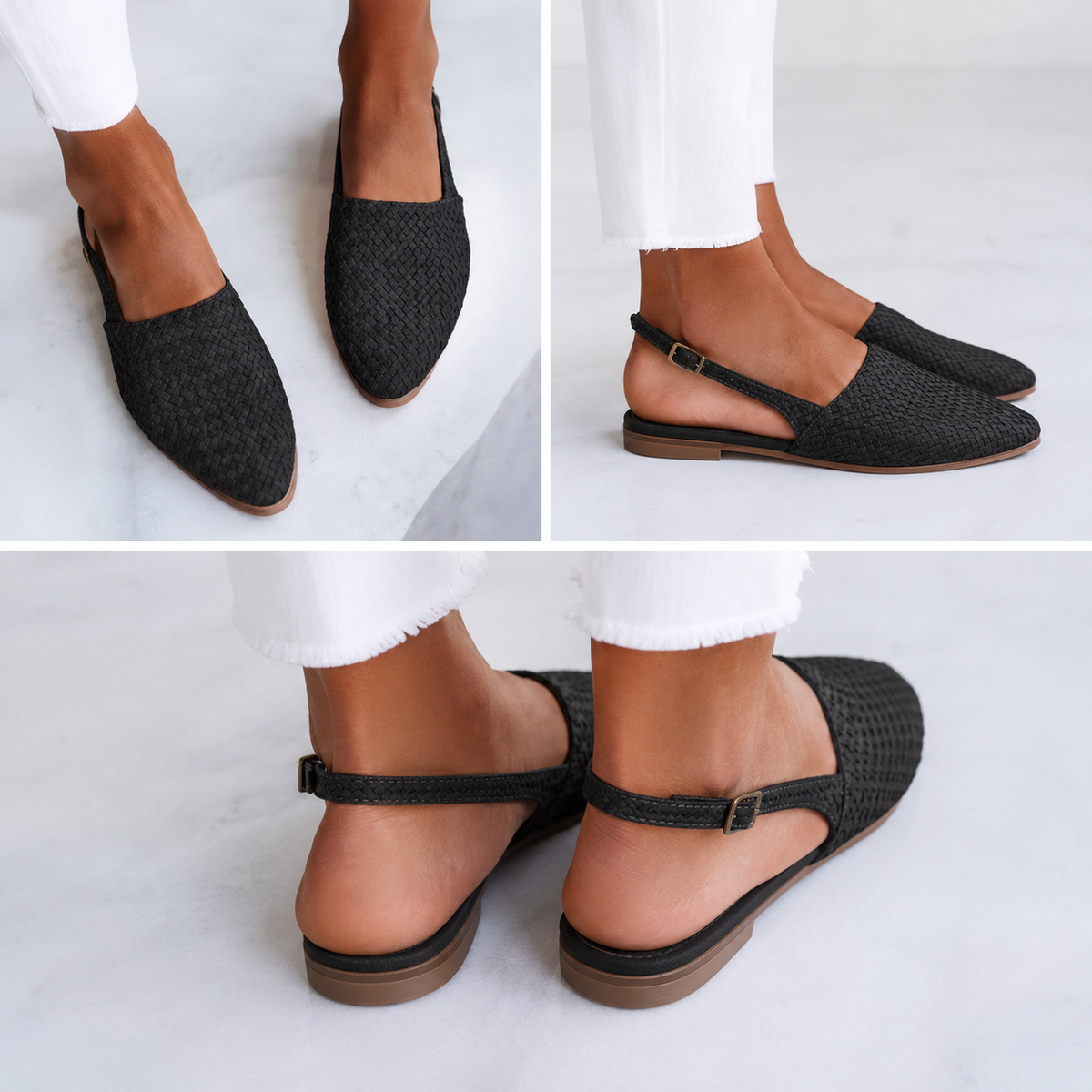 Simone™ | Woven Slingback Flats