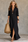 Soline | Button Maxi Dress