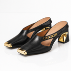 Aurea Gilded Block Heels