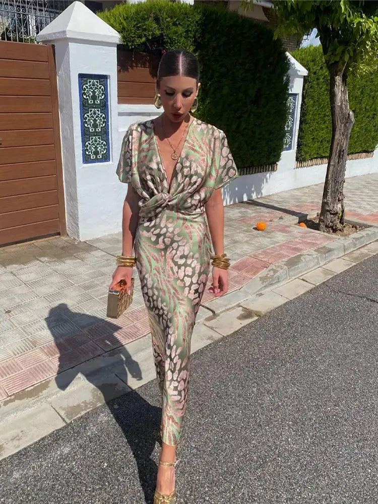CLARANDRA | COPPER MIDI DRESS