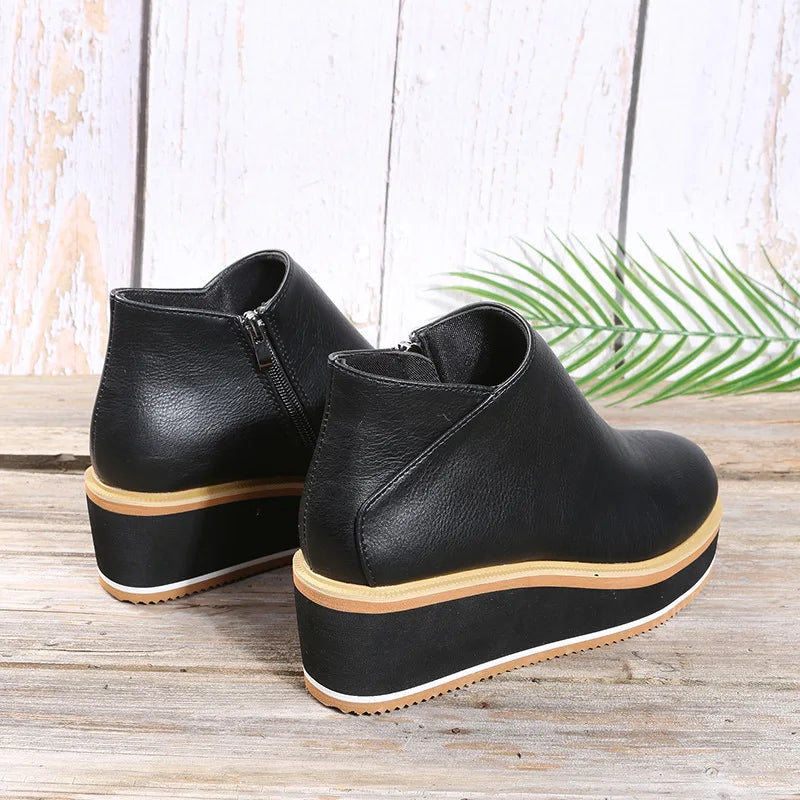 Coralie™ | Comfort Wedge Ankle Boots