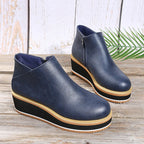Coralie | Bottines Compensées à Zip Latéral
