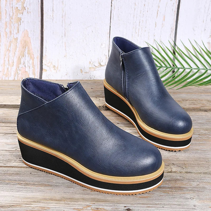 Coralie™ | Comfort Wedge Ankle Boots