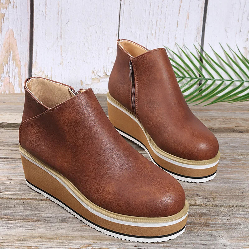 Coralie™ | Comfort Wedge Ankle Boots