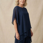 Kimmy | Draped Top with Palazzo Pants