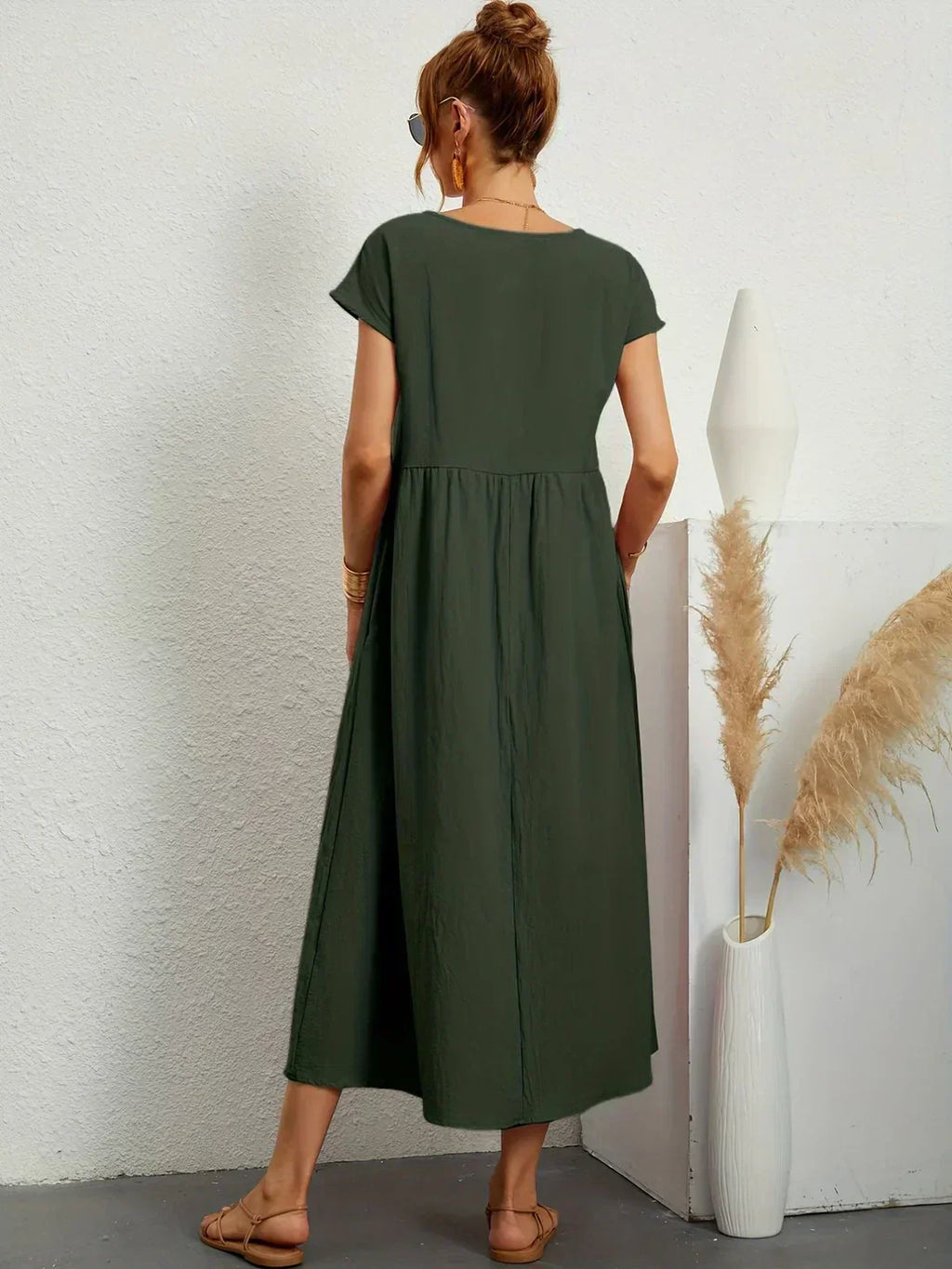 Gabrielle™ — Flowing Midi Dress Timeless Elegance