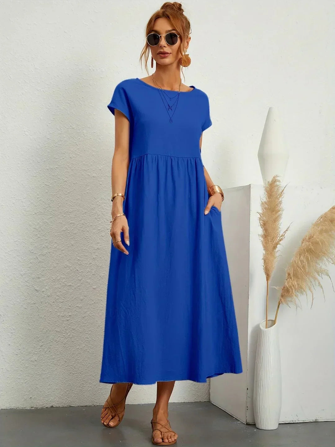 Gabrielle™ — Flowing Midi Dress Timeless Elegance