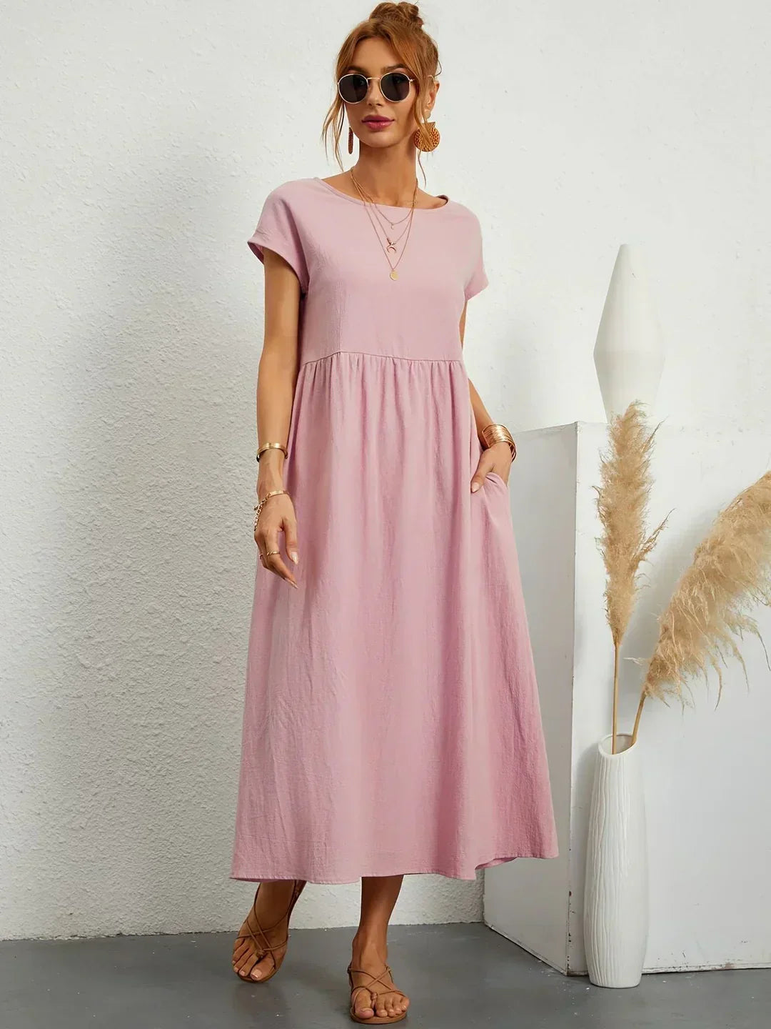 Gabrielle™ — Flowing Midi Dress Timeless Elegance