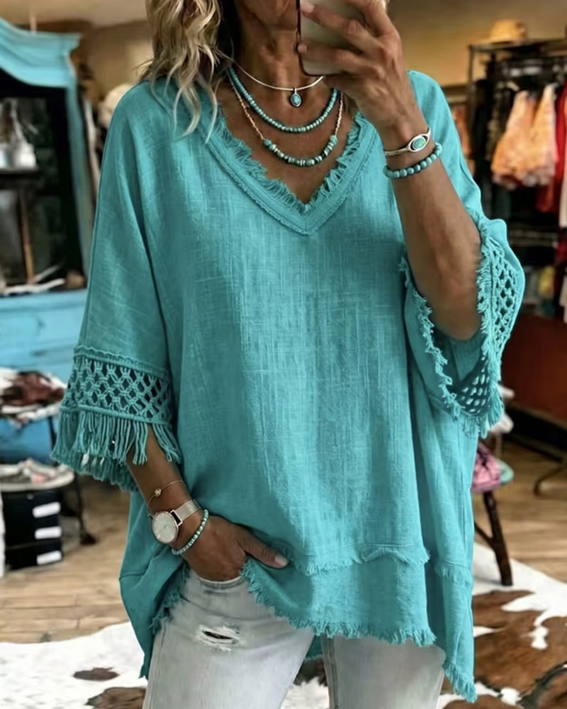 Mirelle™ | Bohemian Crochet Blouse