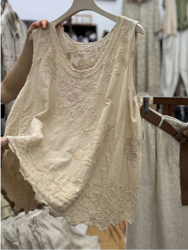 Vintage Linen Tank Top