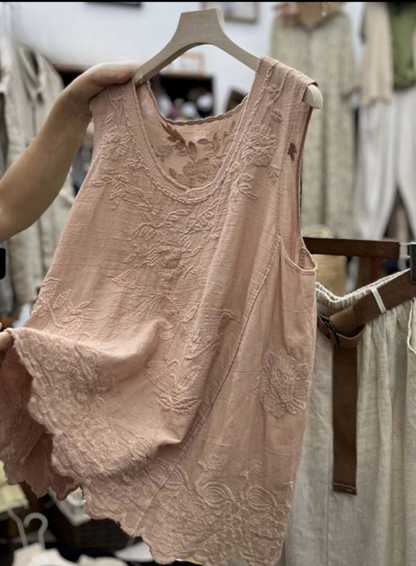 Vintage Linen Tank Top
