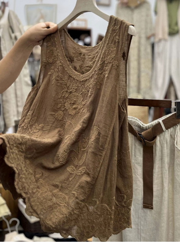 Vintage Linen Tank Top