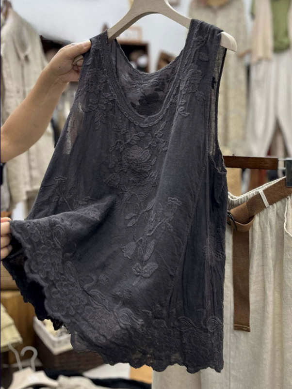 Vintage Linen Tank Top