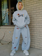 Amalfi® Embroidered Pup Barrel Sweatpants