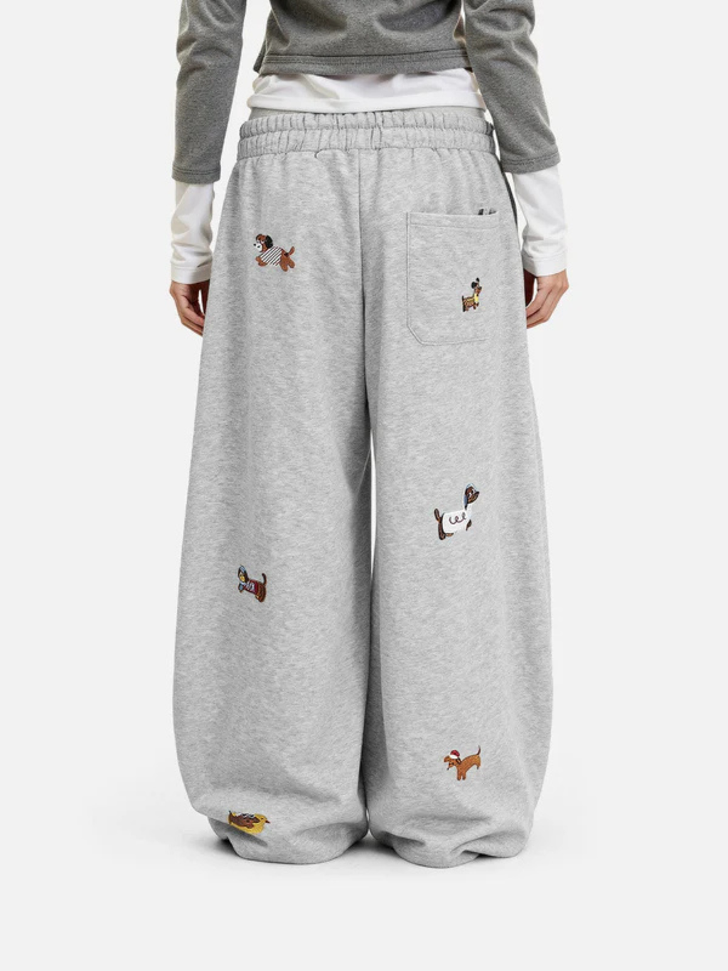Amalfi® Embroidered Pup Barrel Sweatpants