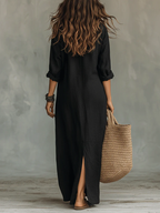 Soline | Button Maxi Dress