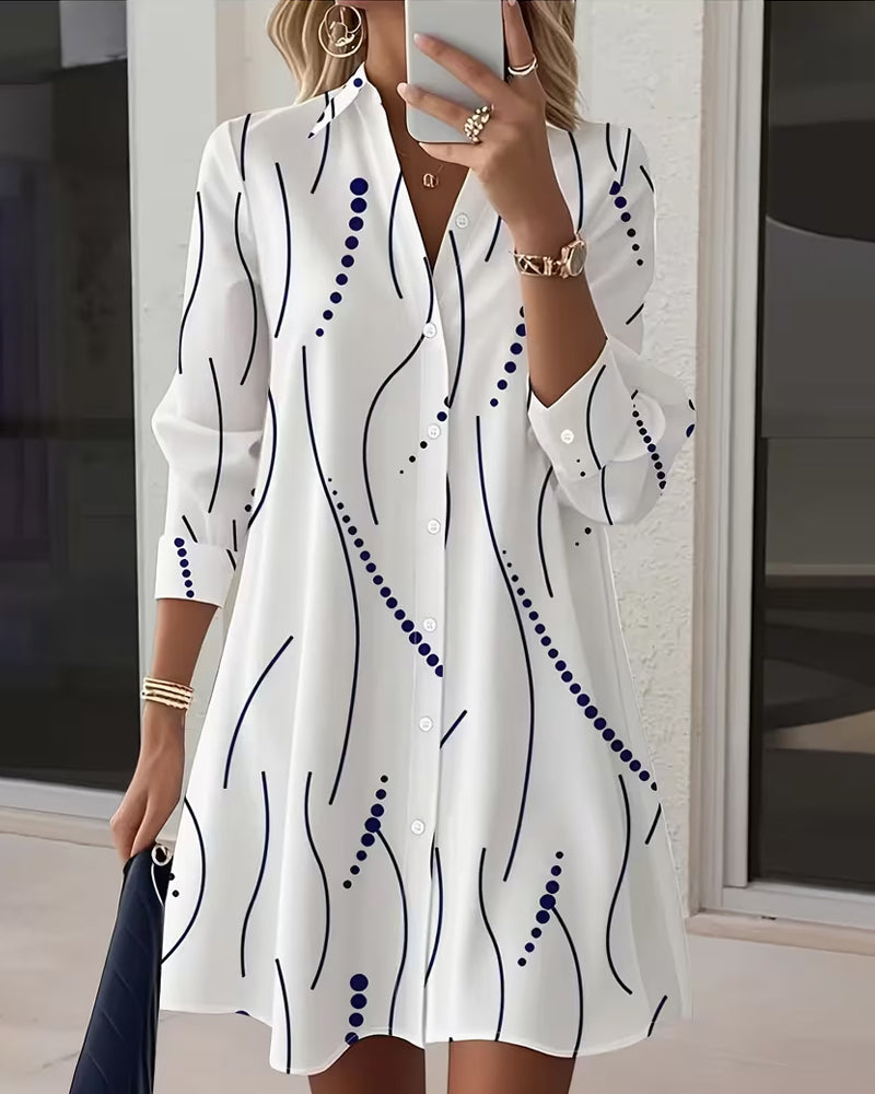 Wavy Collar Dress Shirt