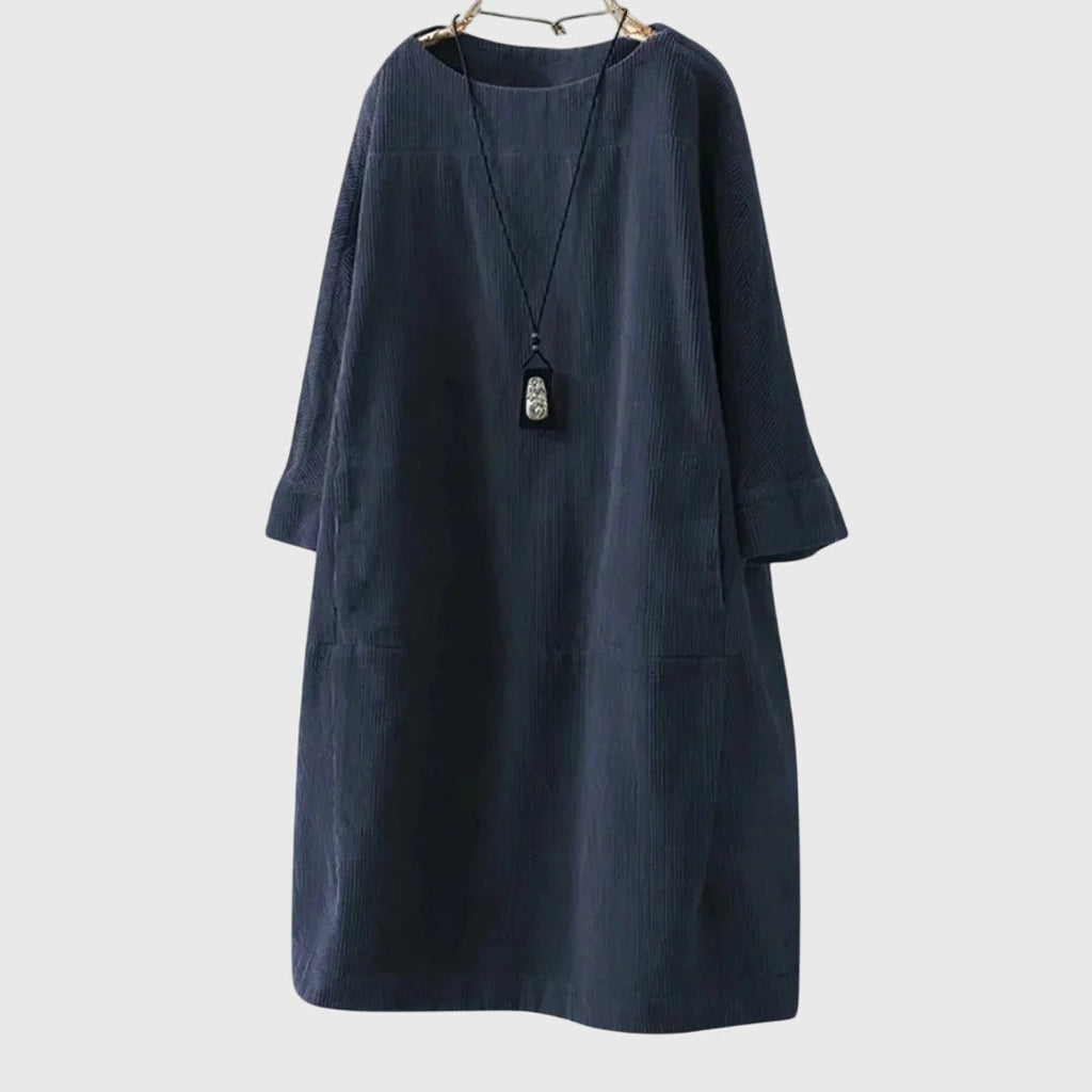 Grace | Relaxed Corduroy Midi Dress