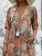 Elara | Elegant Printed Midi Dress