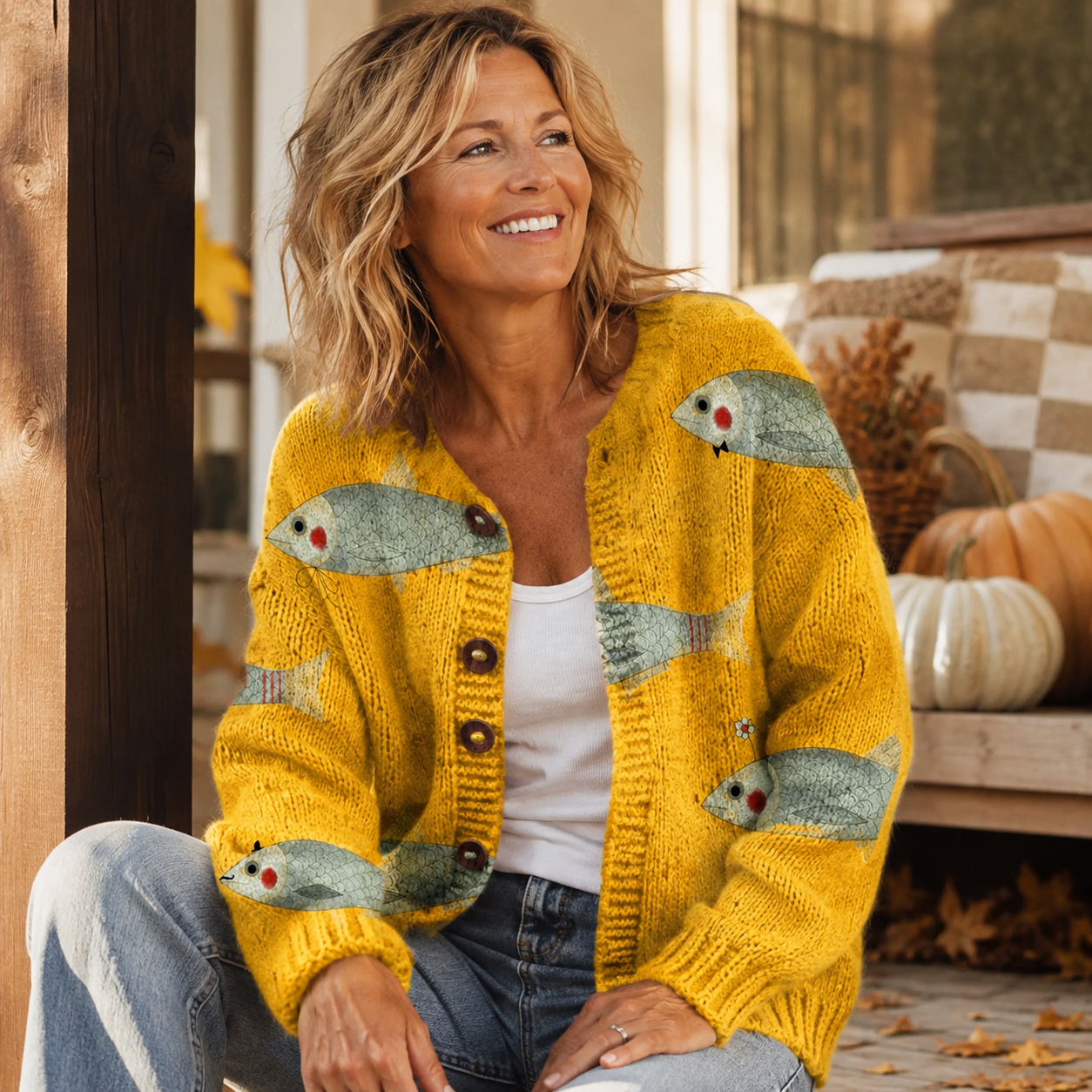 Anouk™ | Vintage Knit Cardigan Sweater
