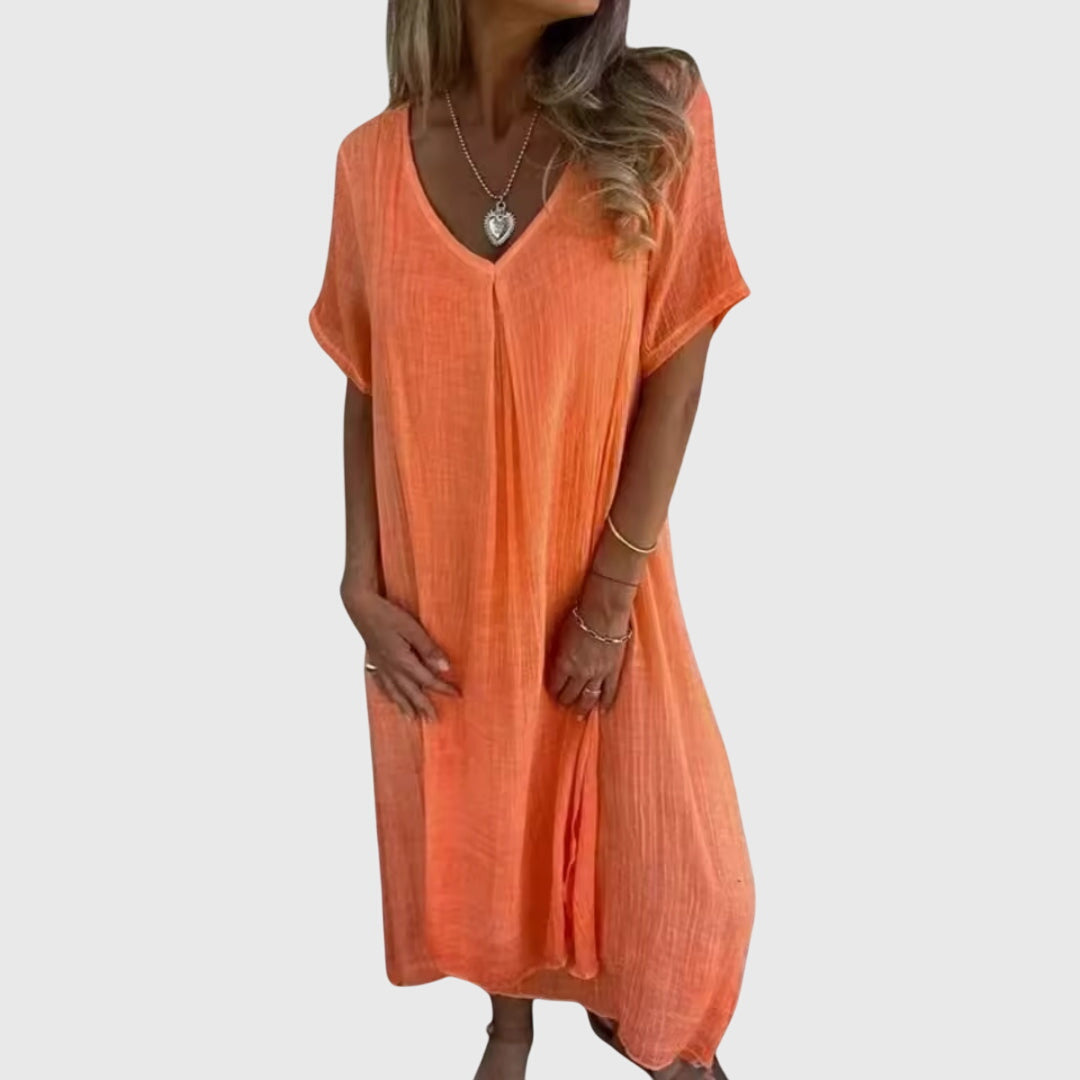 Fiona™ – Elegant Lightweight V-Neck Dress