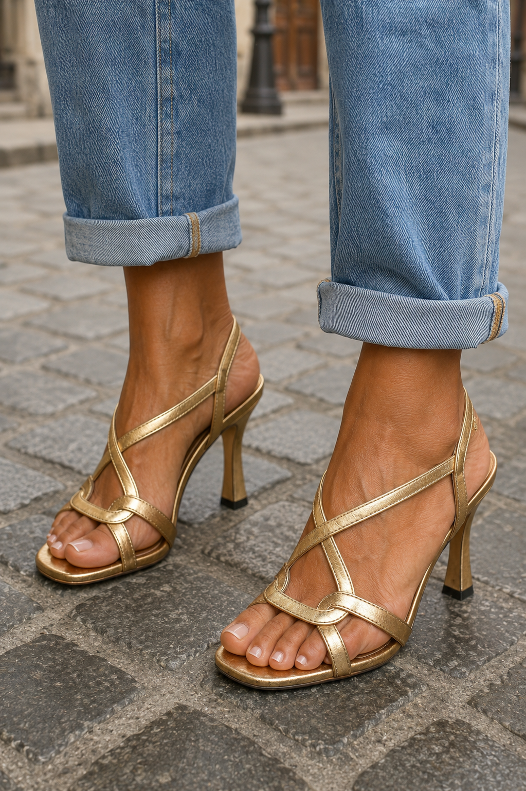 Cassie | Golden Charm Heels