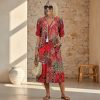Elara | Elegant Printed Midi Dress