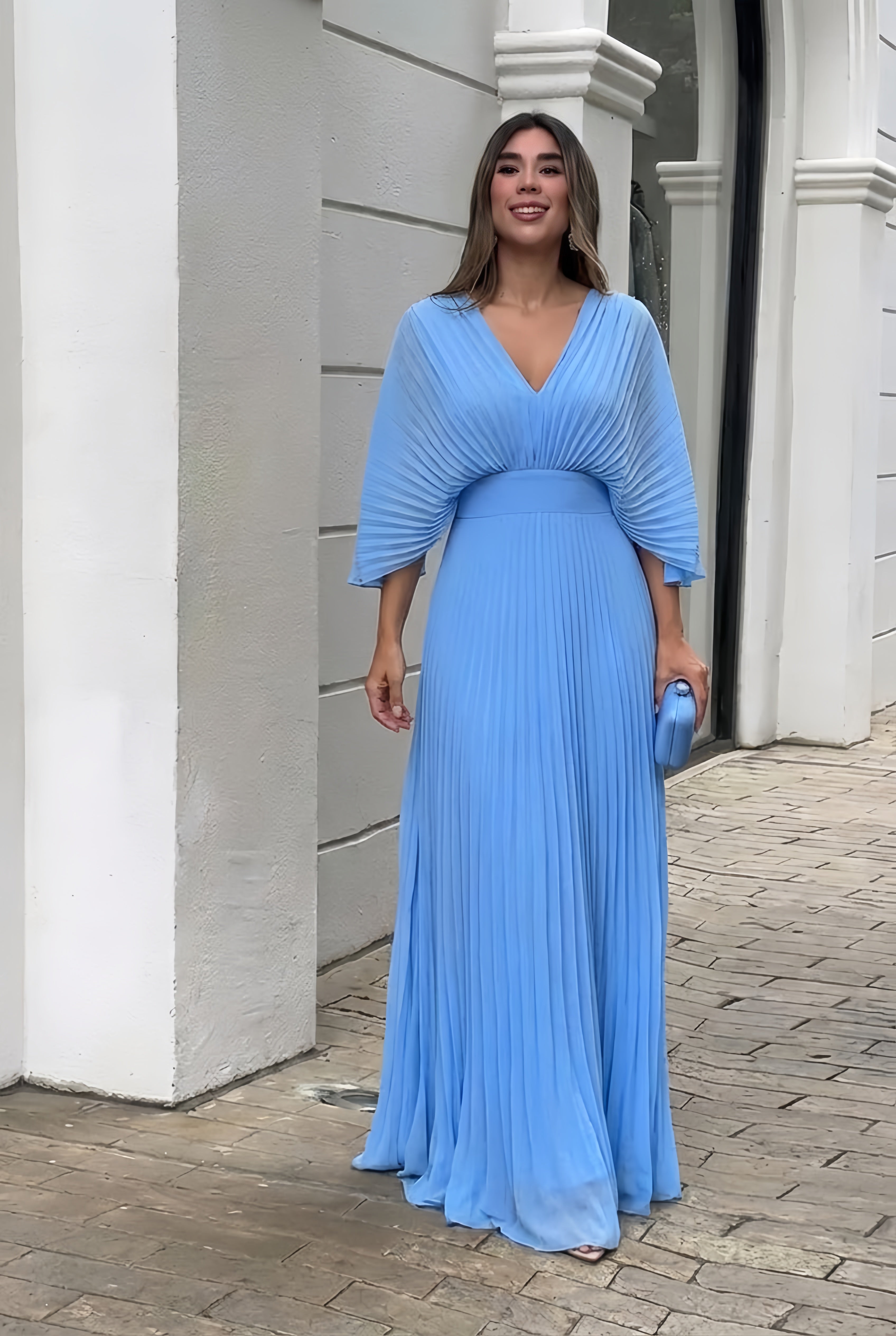 Serelina Pleated Elegance Maxi Dress