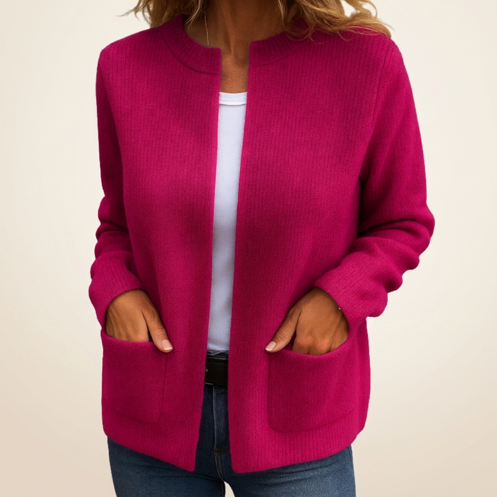 Colette™ | Warm Zip Knit Cardigan