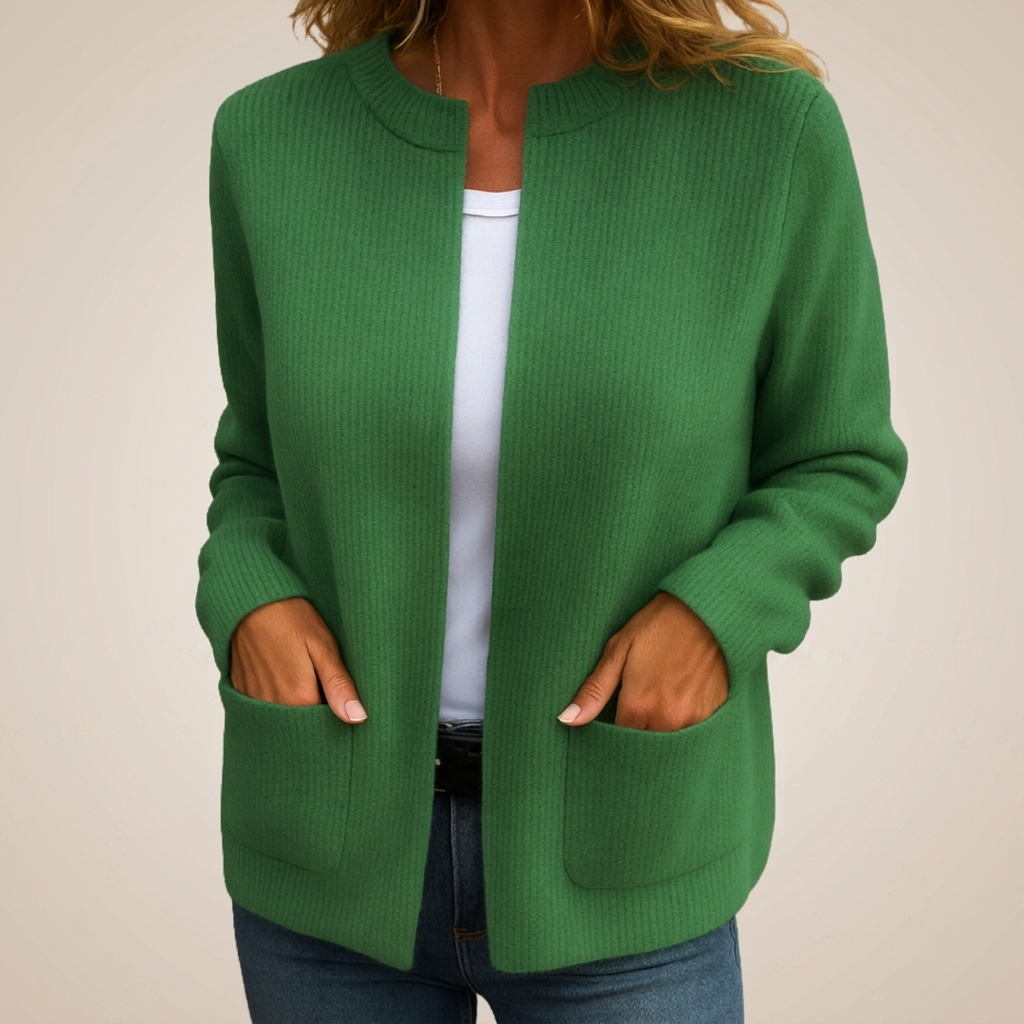 Colette™ | Warm Zip Knit Cardigan