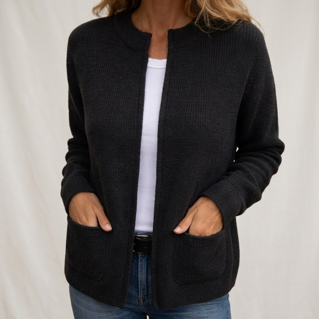 Colette™ | Warm Zip Knit Cardigan
